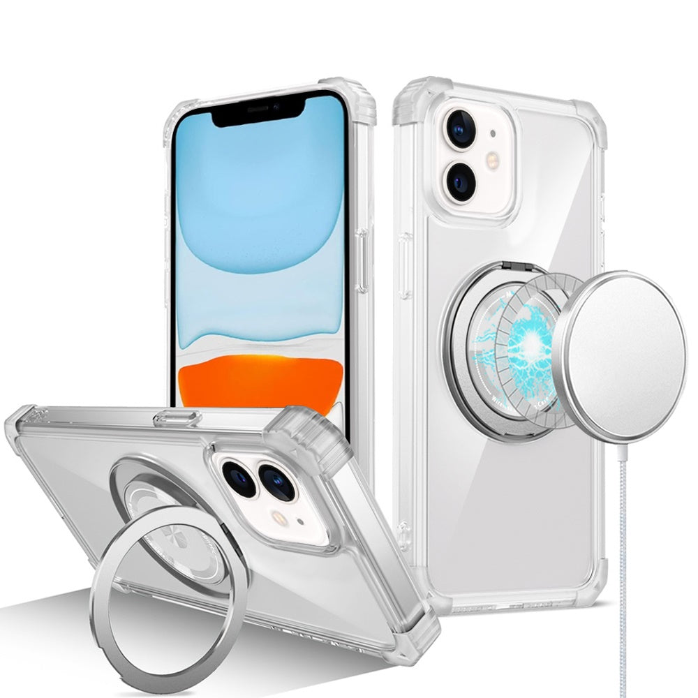 iPhone 11 Clear 360° Magnetic Ring Shield Transparent Case