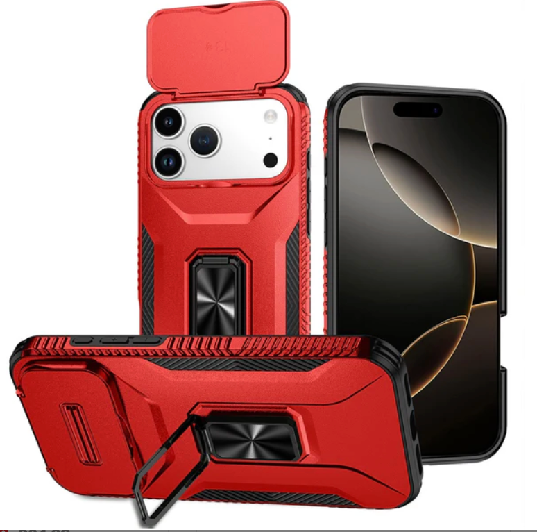 iPhone 17 Pro Red Magnetic Ring Case