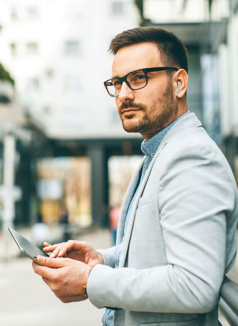 Smart Display Earbuds with Multi-Function Touch Screen