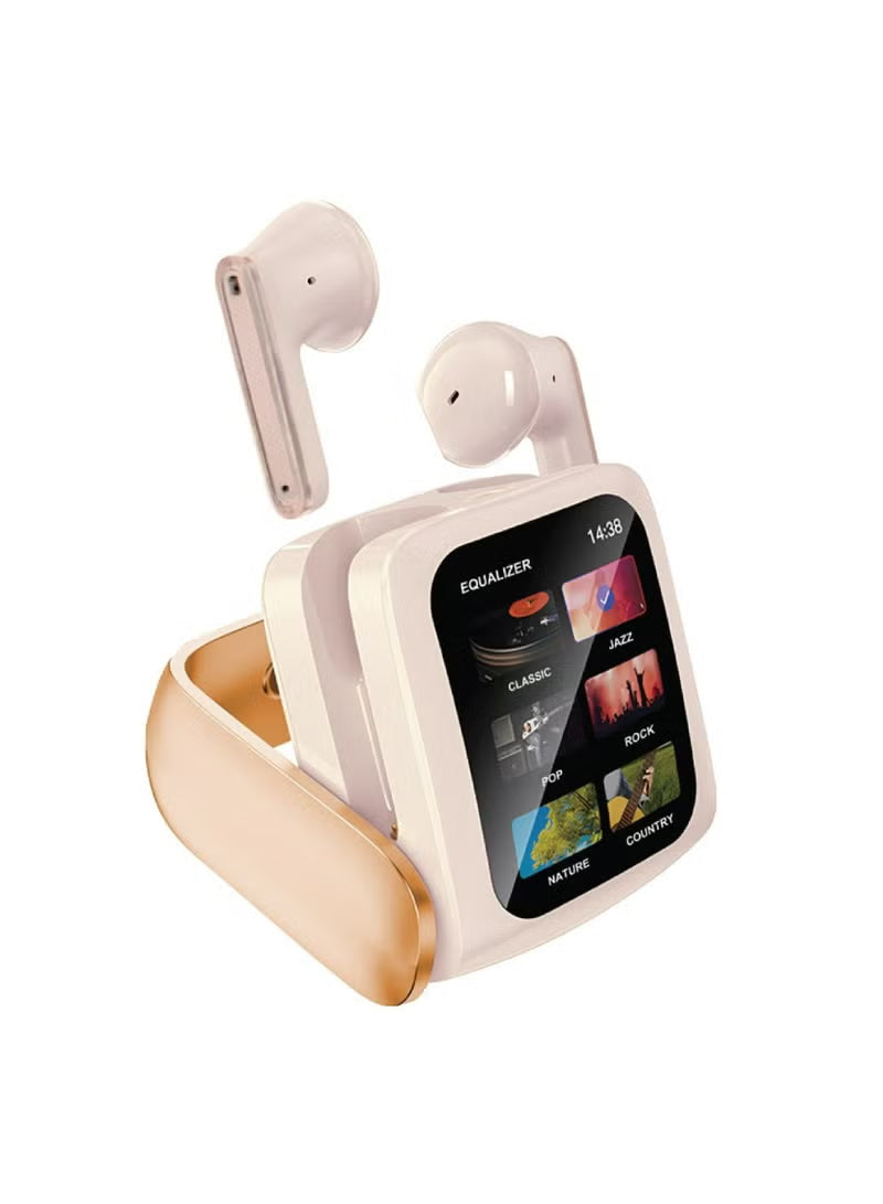 Smart Display Earbuds with Multi-Function Touch Screen