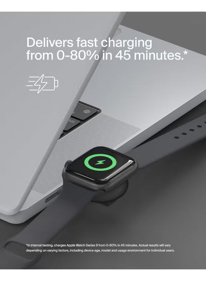 Belkin BoostCharge Portable USB-C Apple Watch Charger - MFi-Certified USB-C Charger For Apple Watch