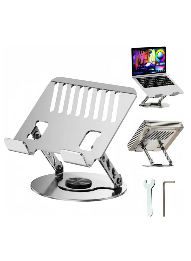 JBQ Flexible Ultra-Slim Laptop Stand - Adjustable & Rotating Aluminum Laptop Riser