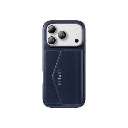 Levelo Vertex PU Leather Wallet Case for iPhone 17 Pro Max / Pro