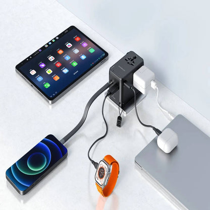 Powerology 2500W Universal Travel Adapter with 4000mAh Power Bank