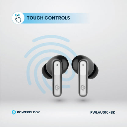 Powerology 6 Mic Hybrid ANC + ENC True Wireless Buds