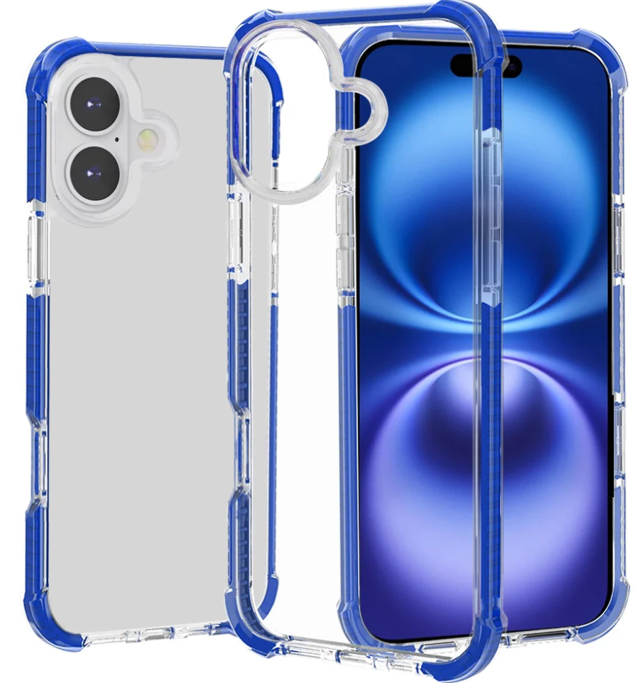 iPhone 17 Transparent ShockProof Case - Blue