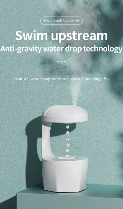 New Arrival Portable 800ml H2o Anti Gravity Usb Air Water Droplet Cool Mist Smooth Sailing Aromatherapy Humidifier For Bedroom