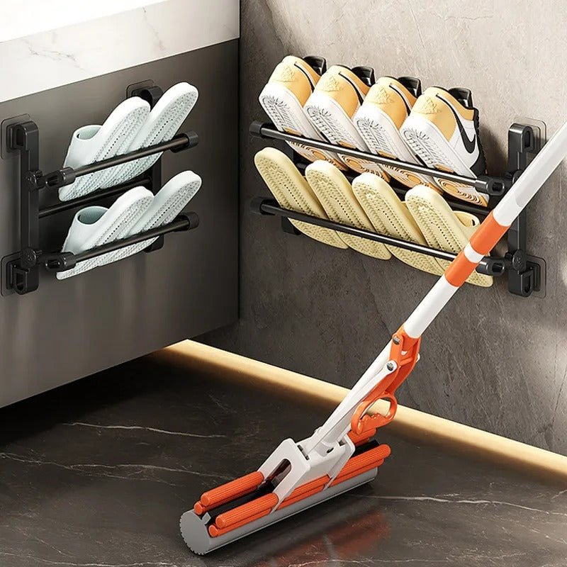 Rack Wall Mounted Shoe Storage – Simple Entrance & Bathroom Wall/Door Mounted Shoe Rack