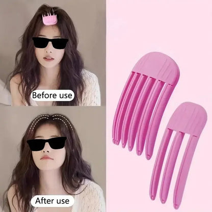 Fluffy Hairpin Curling Bangs Clips – Volumizing Root Hair Rollers Set for Women - No-Heat Styling Volume Clip