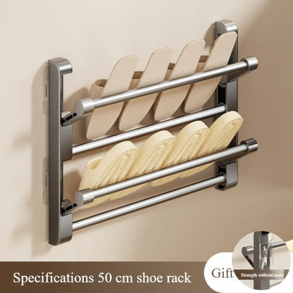 Rack Wall Mounted Shoe Storage – Simple Entrance & Bathroom Wall/Door Mounted Shoe Rack